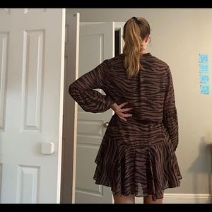 Brown zebra dress